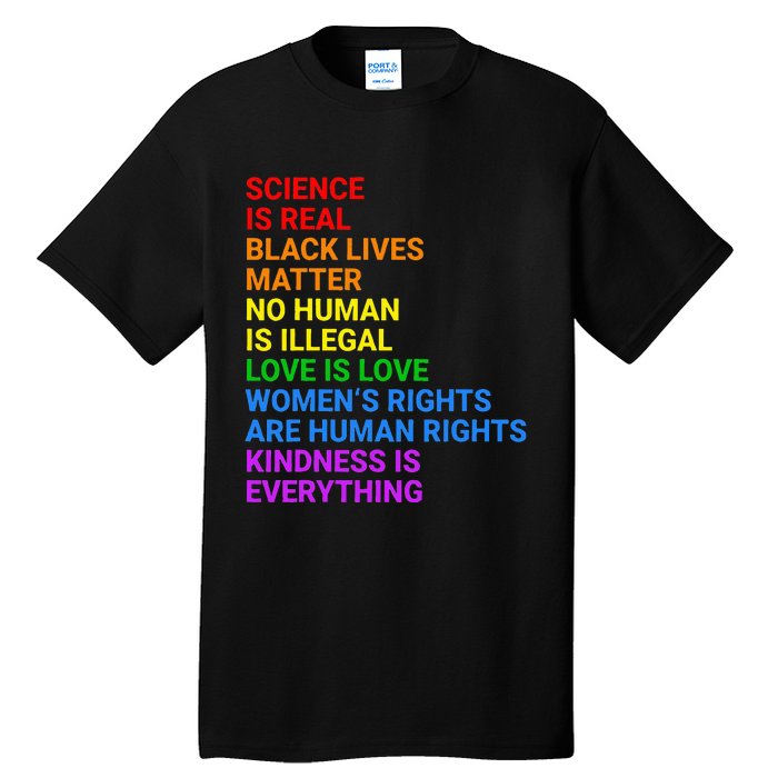 Rainbow Flag Human Rights Wo & Gay Rights LGBTQ+ Pride Tall T-Shirt