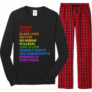 Rainbow Flag Human Rights Wo & Gay Rights LGBTQ+ Pride Long Sleeve Pajama Set