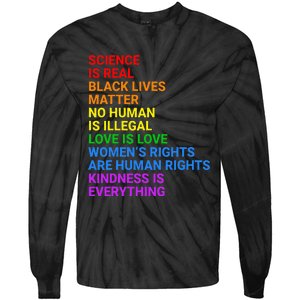 Rainbow Flag Human Rights Wo & Gay Rights LGBTQ+ Pride Tie-Dye Long Sleeve Shirt