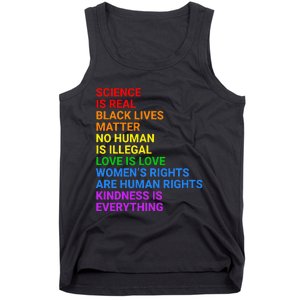 Rainbow Flag Human Rights Wo & Gay Rights LGBTQ+ Pride Tank Top