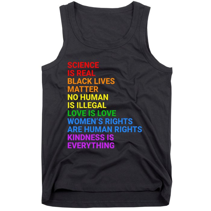 Rainbow Flag Human Rights Wo & Gay Rights LGBTQ+ Pride Tank Top