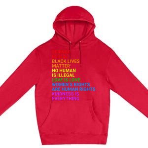 Rainbow Flag Human Rights Wo & Gay Rights LGBTQ+ Pride Premium Pullover Hoodie