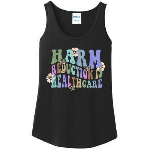 Retro Flower Harm Reduction Healthcare Overdose Awareness Ladies Essential Tank