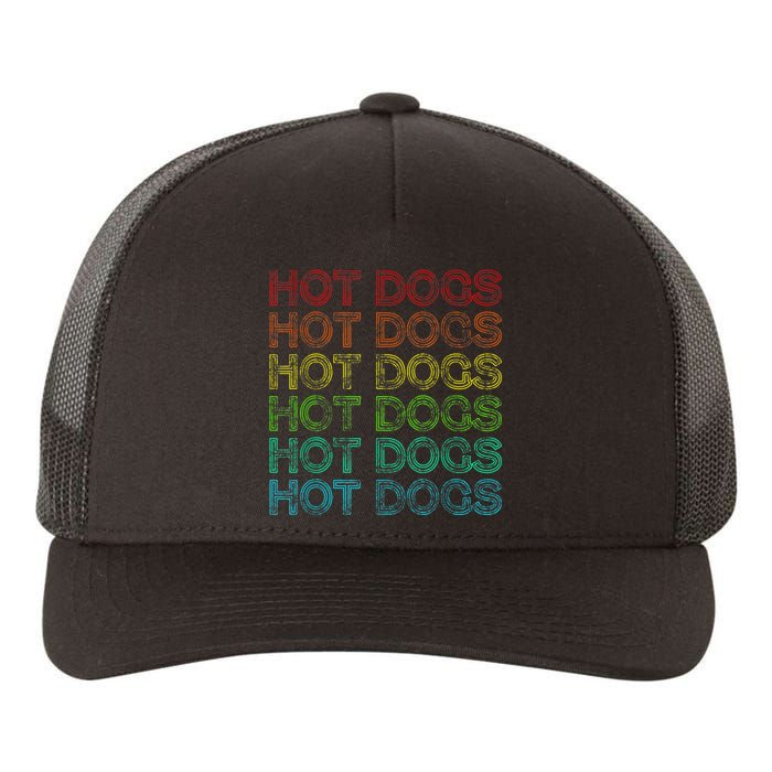 Retro Funny Hot Dog Vintage Food Theme Party Yupoong Adult 5-Panel Trucker Hat