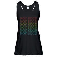 Retro Funny Hot Dog Vintage Food Theme Party Ladies Essential Flowy Tank