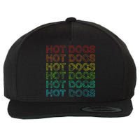 Retro Funny Hot Dog Vintage Food Theme Party Wool Snapback Cap