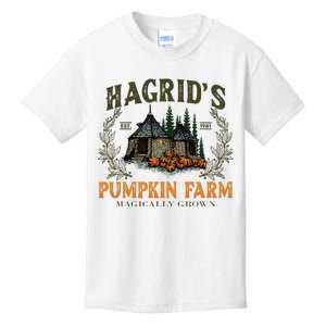 Retro Fall HagridS Pumpkin Farm Patch Autumn Pumpkin Garden Kids T-Shirt