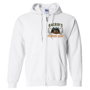 Retro Fall HagridS Pumpkin Farm Patch Autumn Pumpkin Garden Full Zip Hoodie