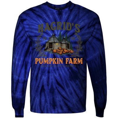 Retro Fall HagridS Pumpkin Farm Patch Autumn Pumpkin Garden Tie-Dye Long Sleeve Shirt