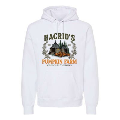 Retro Fall HagridS Pumpkin Farm Patch Autumn Pumpkin Garden Premium Hoodie