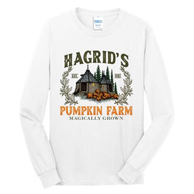 Retro Fall HagridS Pumpkin Farm Patch Autumn Pumpkin Garden Tall Long Sleeve T-Shirt