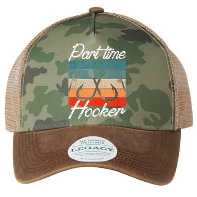 Retro Fishing Hooks Part Time Hooker Legacy Tie Dye Trucker Hat