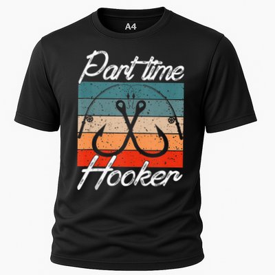 Retro Fishing Hooks Part Time Hooker Performance Shirt