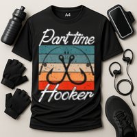Retro Fishing Hooks Part Time Hooker Performance Shirt