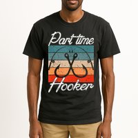Retro Fishing Hooks Part Time Hooker Tall T-Shirt