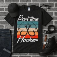 Retro Fishing Hooks Part Time Hooker Tall T-Shirt