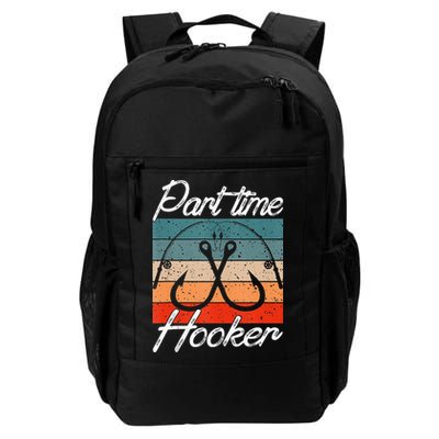 Retro Fishing Hooks Part Time Hooker Backpack