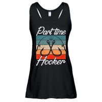Retro Fishing Hooks Part Time Hooker Ladies Essential Flowy Tank