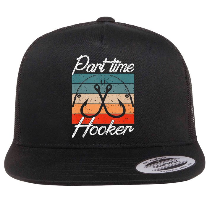 Retro Fishing Hooks Part Time Hooker Flatbill Hat