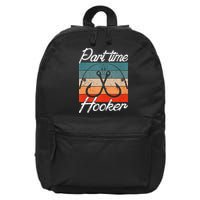 Retro Fishing Hooks Part Time Hooker 16 in Basic Backpack