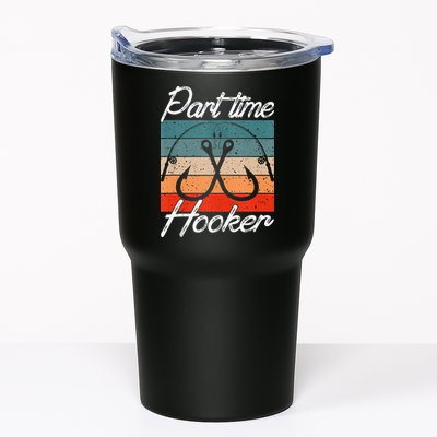 Retro Fishing Hooks Part Time Hooker Tumbler