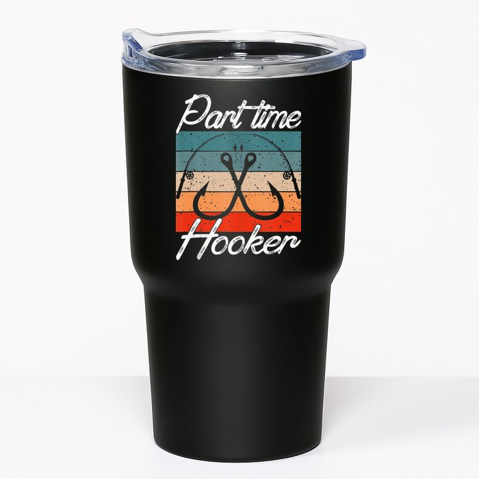 Retro Fishing Hooks Part Time Hooker Tumbler