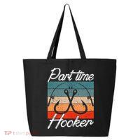 Retro Fishing Hooks Part Time Hooker 25L Jumbo Tote