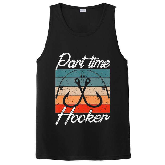 Retro Fishing Hooks Part Time Hooker PosiCharge Competitor Tank