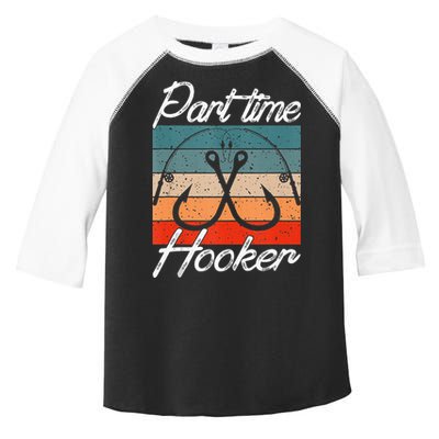 Retro Fishing Hooks Part Time Hooker Toddler Fine Jersey T-Shirt