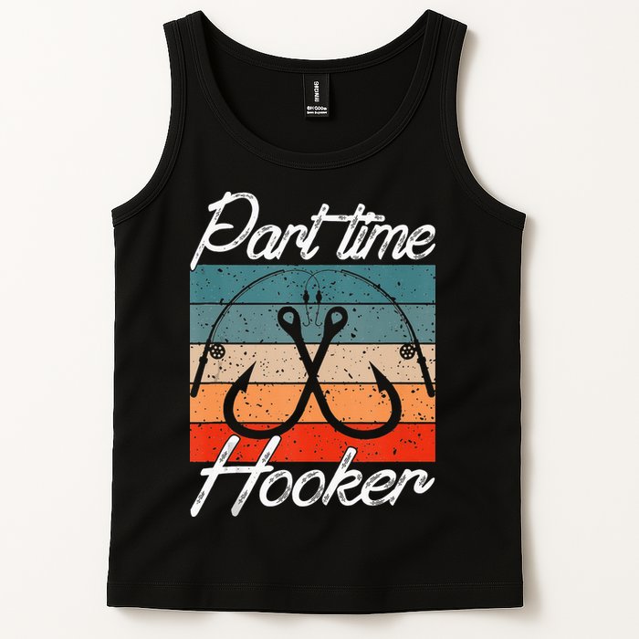 Retro Fishing Hooks Part Time Hooker Tank Top