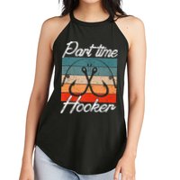 Retro Fishing Hooks Part Time Hooker Women's Perfect Tri Rocker Tank
