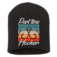 Retro Fishing Hooks Part Time Hooker Short Acrylic Beanie
