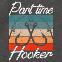 Retro Fishing Hooks Part Time Hooker Vector Backpack