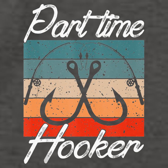 Retro Fishing Hooks Part Time Hooker Vector Backpack