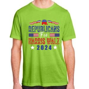 Republicans For Harris Walz Kamala Harris For President 2024 Adult ChromaSoft Performance T-Shirt