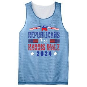 Republicans For Harris Walz Kamala Harris For President 2024 Mesh Reversible Basketball Jersey Tank