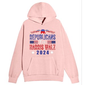 Republicans For Harris Walz Kamala Harris For President 2024 Urban Pullover Hoodie