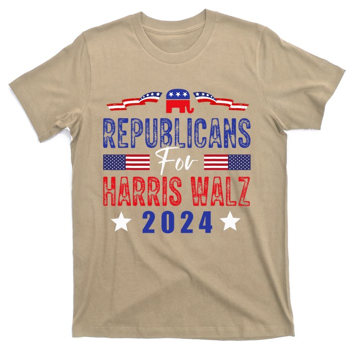 Republicans For Harris Walz Kamala Harris For President 2024 T-Shirt