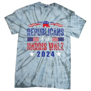 Republicans For Harris Walz Kamala Harris For President 2024 Tie-Dye T-Shirt