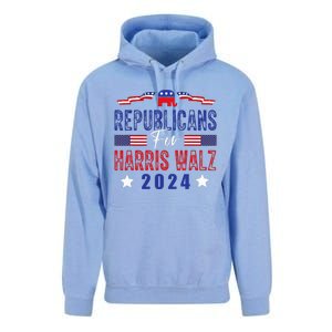 Republicans For Harris Walz Kamala Harris For President 2024 Unisex Surf Hoodie