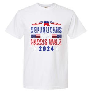 Republicans For Harris Walz Kamala Harris For President 2024 Garment-Dyed Heavyweight T-Shirt