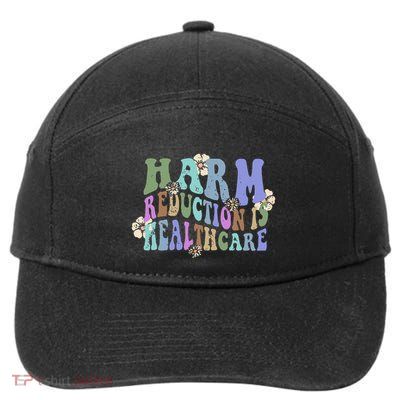 Retro Flower Harm Reduction Healthcare Overdose Awareness Gift 7-Panel Snapback Hat