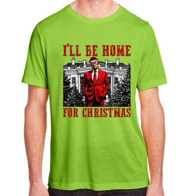 Retro Funny Humorous Trump ILl Be Home For Christmas 2024 Adult ChromaSoft Performance T-Shirt