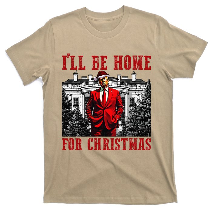 Retro Funny Humorous Trump ILl Be Home For Christmas 2024 T-Shirt