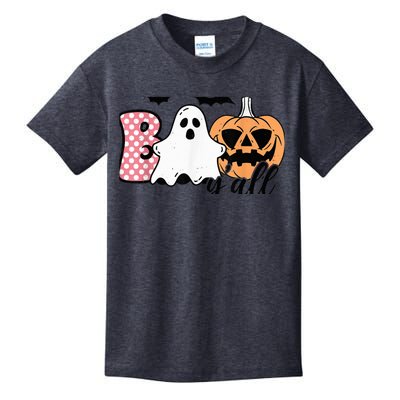 Retro Funny Halloween Ghost Boo Y'all Cute Spooky Season Kids T-Shirt