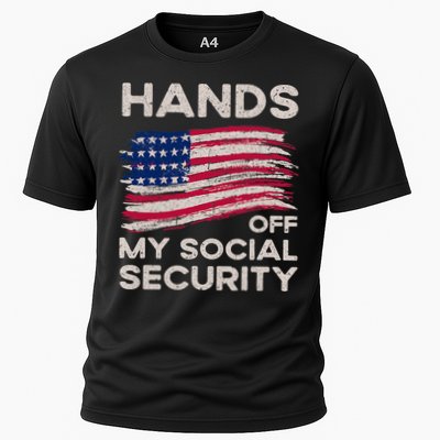 Retro Flag Hands Off My Social Security Protest Vintage Performance Shirt