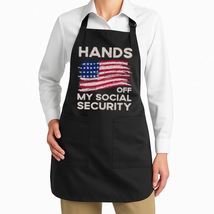 Retro Flag Hands Off My Social Security Protest Vintage Apron