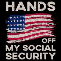 Retro Flag Hands Off My Social Security Protest Vintage Apron