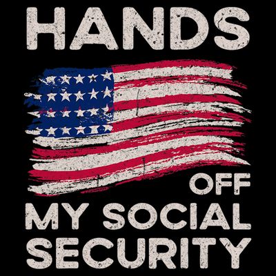Retro Flag Hands Off My Social Security Protest Vintage T-Shirt