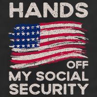 Retro Flag Hands Off My Social Security Protest Vintage Golf Towel
